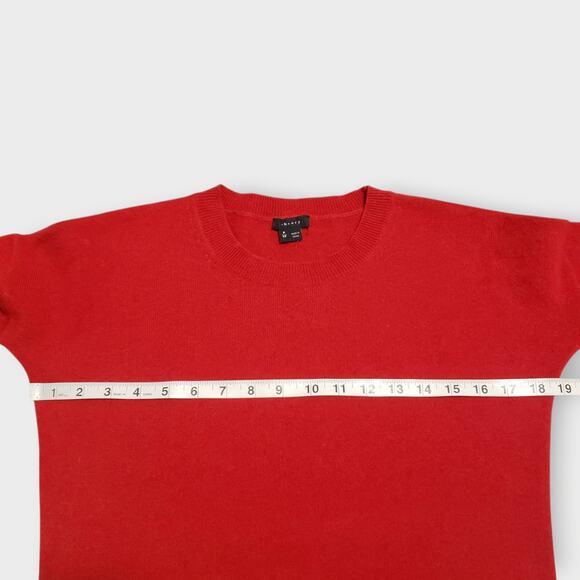 Theory Womens Cashmere Crewneck Sweater Red Sz P or XS Fall Winter Cozy Preppy - Picture 6 of 9